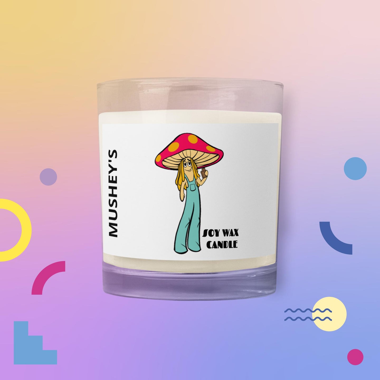 MUSHEY'S Glass jar soy wax candle