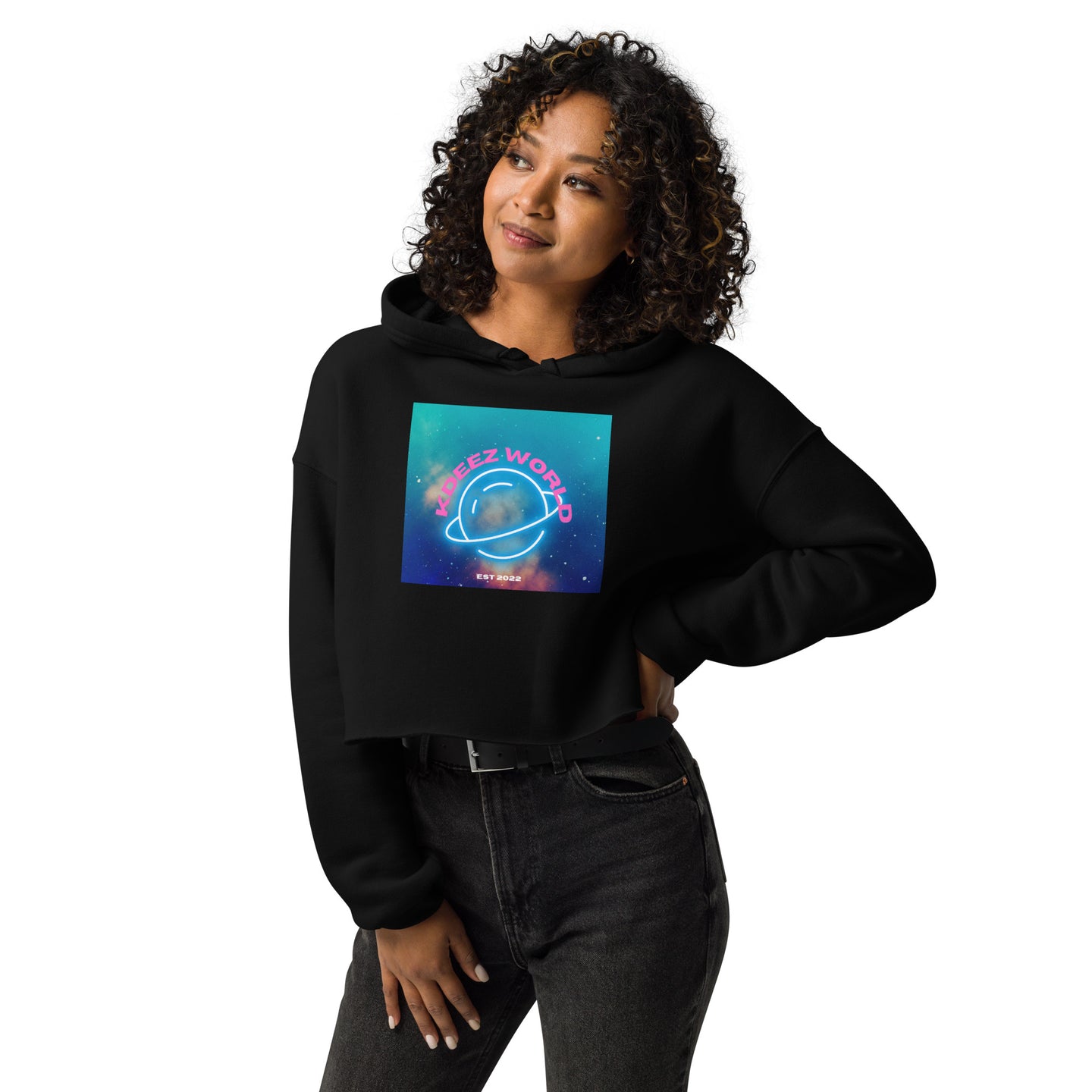 KDEEZ WORLD Crop Hoodie